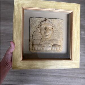 Gold Framed Sphinx Wall Art 12.5 x 12.5 inches